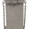 Dolce & Gabbana Women's Elegant Silver Crystal Case Crossbody Purse