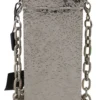 Dolce & Gabbana Women's Crystal Embellished Silver Crossbody Purse