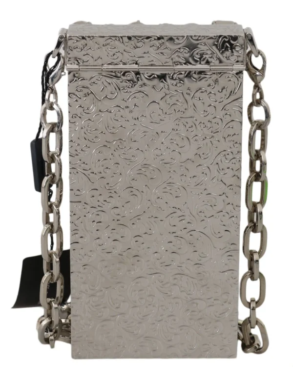 Dolce & Gabbana Women's Crystal Embellished Silver Crossbody Purse