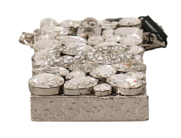 Dolce & Gabbana Women's Crystal Embellished Silver Crossbody Purse