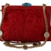 Dolce & Gabbana Women's Opulent Red Fur VANDA Evening Clutch