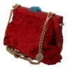 Dolce & Gabbana Women's Opulent Red Fur VANDA Evening Clutch
