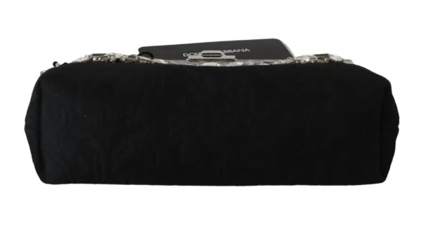 Dolce & Gabbana Women's Elegant Black Crystal Evening Clutch Bag