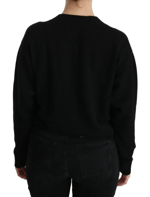 Dolce & Gabbana Women's Elegant Black Cashmere Cardigan Top