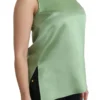 Dolce & Gabbana Women's Elegant Silk Sleeveless Top in Light Mint Green