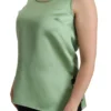 Dolce & Gabbana Women's Elegant Silk Sleeveless Top in Light Mint Green