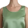 Dolce & Gabbana Women's Elegant Silk Sleeveless Top in Light Mint Green
