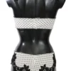 Dolce & Gabbana Women's Elegant White & Black Lace Silk Lingerie Set