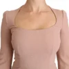 Dolce & Gabbana Women's Elegant Light Pink A-Line Knee Length Dress