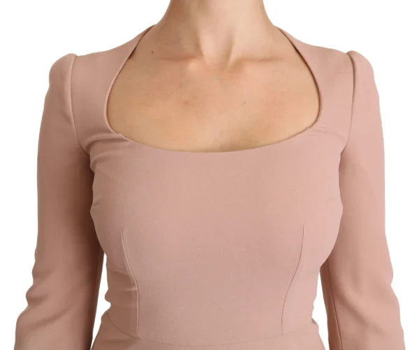 Dolce & Gabbana Women's Elegant Light Pink A-Line Knee Length Dress