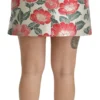 Dolce & Gabbana Women's Elegant White Floral High Waist Skirt