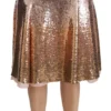 Dolce & Gabbana Women's Gold Sequined High Waist Skirt
