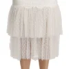 Dolce & Gabbana Women's Elegant White Lace High-Waist Skirt