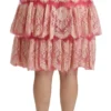 Dolce & Gabbana Women's Elegant Pink Lace High-Waist Skirt