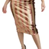 Dolce & Gabbana Women's Elegant Gold Stripe High Waist Skirt
