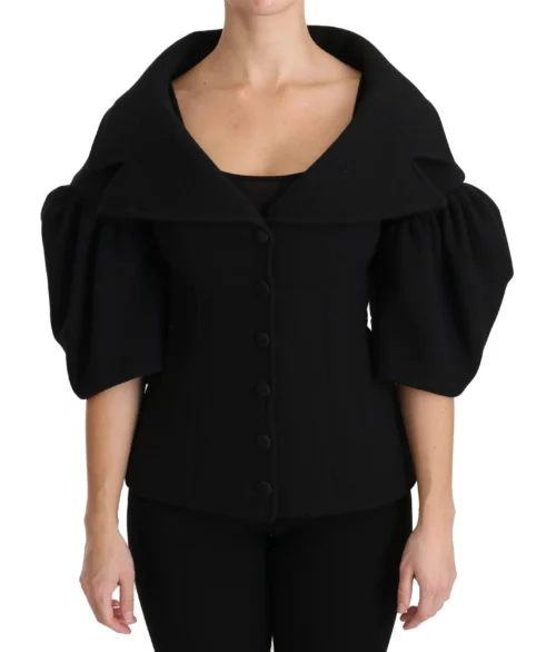 Dolce & Gabbana Women's Elegant Black Virgin Wool Coat