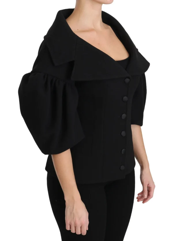 Dolce & Gabbana Women's Elegant Black Virgin Wool Coat