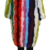 Dolce & Gabbana Women's Elegant Multicolor Feather Long Coat Jacket