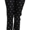 Dolce & Gabbana Women's Elegant Mid Waist Skinny Silk Pants