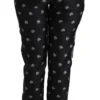 Dolce & Gabbana Women's Elegant Mid Waist Skinny Silk Pants