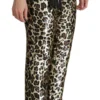 Dolce & Gabbana Women's Chic High Waist Leopard Sequin Pants