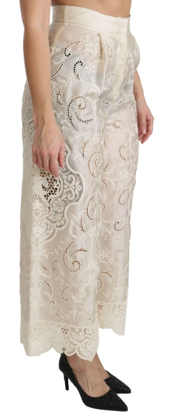Dolce & Gabbana Women's Elegant High Waist Palazzo Cropped Pants