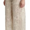 Dolce & Gabbana Women's Elegant High Waist Palazzo Cropped Pants