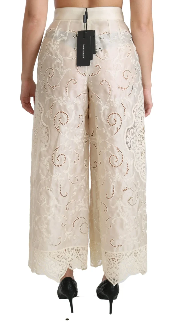 Dolce & Gabbana Women's Elegant High Waist Palazzo Cropped Pants