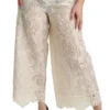Dolce & Gabbana Women's Elegant High Waist Palazzo Cropped Pants