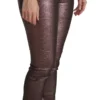 Dolce & Gabbana Women's High Waist Slim Fit Metallic Pants