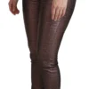 Dolce & Gabbana Women's High Waist Slim Fit Metallic Pants