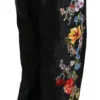 Dolce & Gabbana Women's Elegant High Waist Wide Leg Floral Pants