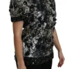 Dolce & Gabbana Women's Sequined Crystal Embellished Crew Neck Top