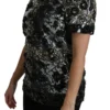Dolce & Gabbana Women's Sequined Crystal Embellished Crew Neck Top
