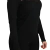 Dolce & Gabbana Women's Elegant Silk-Blend Black Lace Blouse