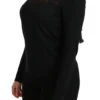Dolce & Gabbana Women's Elegant Silk-Blend Black Lace Blouse