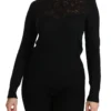 Dolce & Gabbana Women's Elegant Silk-Blend Black Lace Blouse