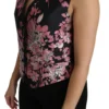 Dolce & Gabbana Women's Elegant Floral Brocade Plunging Vest Top