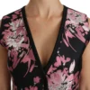 Dolce & Gabbana Women's Elegant Floral Brocade Plunging Vest Top