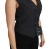 Dolce & Gabbana Women's Chic Black Dotted Wool Blend Sleeveless Vest