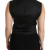 Dolce & Gabbana Women's Chic Black Dotted Wool Blend Sleeveless Vest