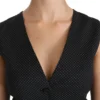 Dolce & Gabbana Women's Chic Black Dotted Wool Blend Sleeveless Vest