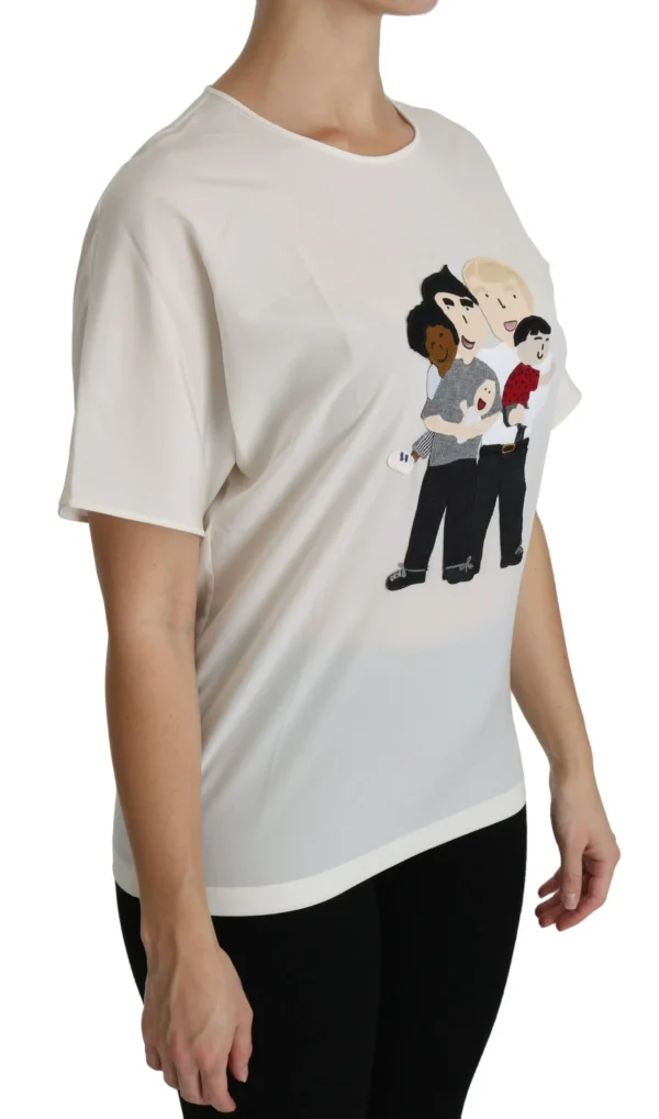 Dolce & Gabbana Women's Elegant Silk Blend Round Neck Top