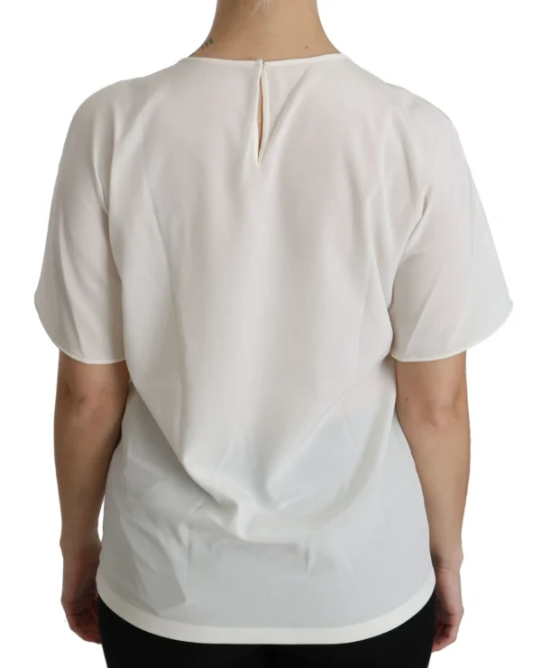 Dolce & Gabbana Women's Elegant Silk Blend Round Neck Top