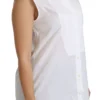 Dolce & Gabbana Women's Chic White Cotton Sleeveless Polo Top