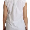Dolce & Gabbana Women's Chic White Cotton Sleeveless Polo Top