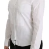 Dolce & Gabbana Women's Elegant White Collared Long Sleeve Polo Top