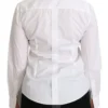 Dolce & Gabbana Women's Elegant White Collared Long Sleeve Polo Top