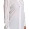Dolce & Gabbana Women's Elegant White Turtle Neck Polo Top