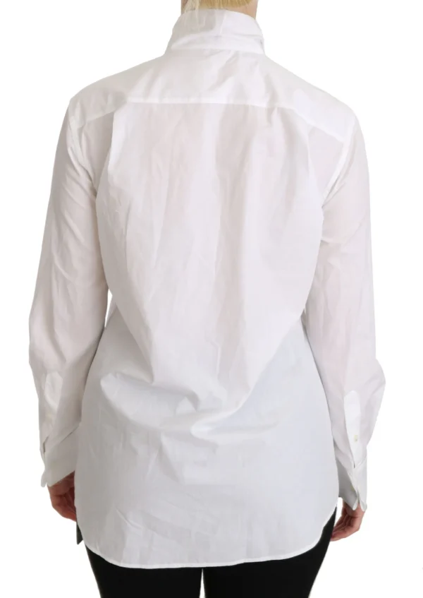 Dolce & Gabbana Women's Elegant White Turtle Neck Polo Top